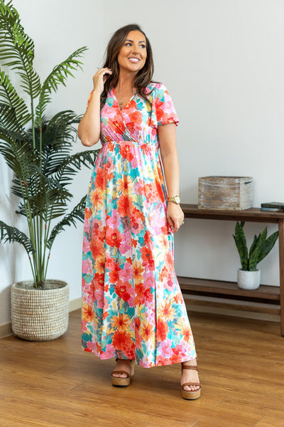 MM-Millie Maxi Dress - Bright Floral Mix